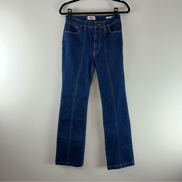 Wrangler Seamed Boot Blue High Rise Long Inseam Women’s Jeans Size 1 - Picture 1 of 9
